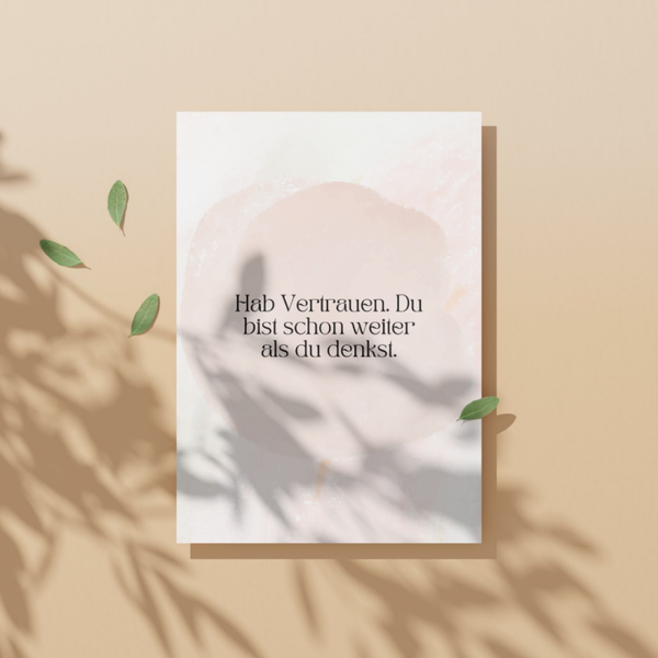 ✉️ "Hab Vertrauen." – Selbstdesignte A6 Postkarte - personaliserbar