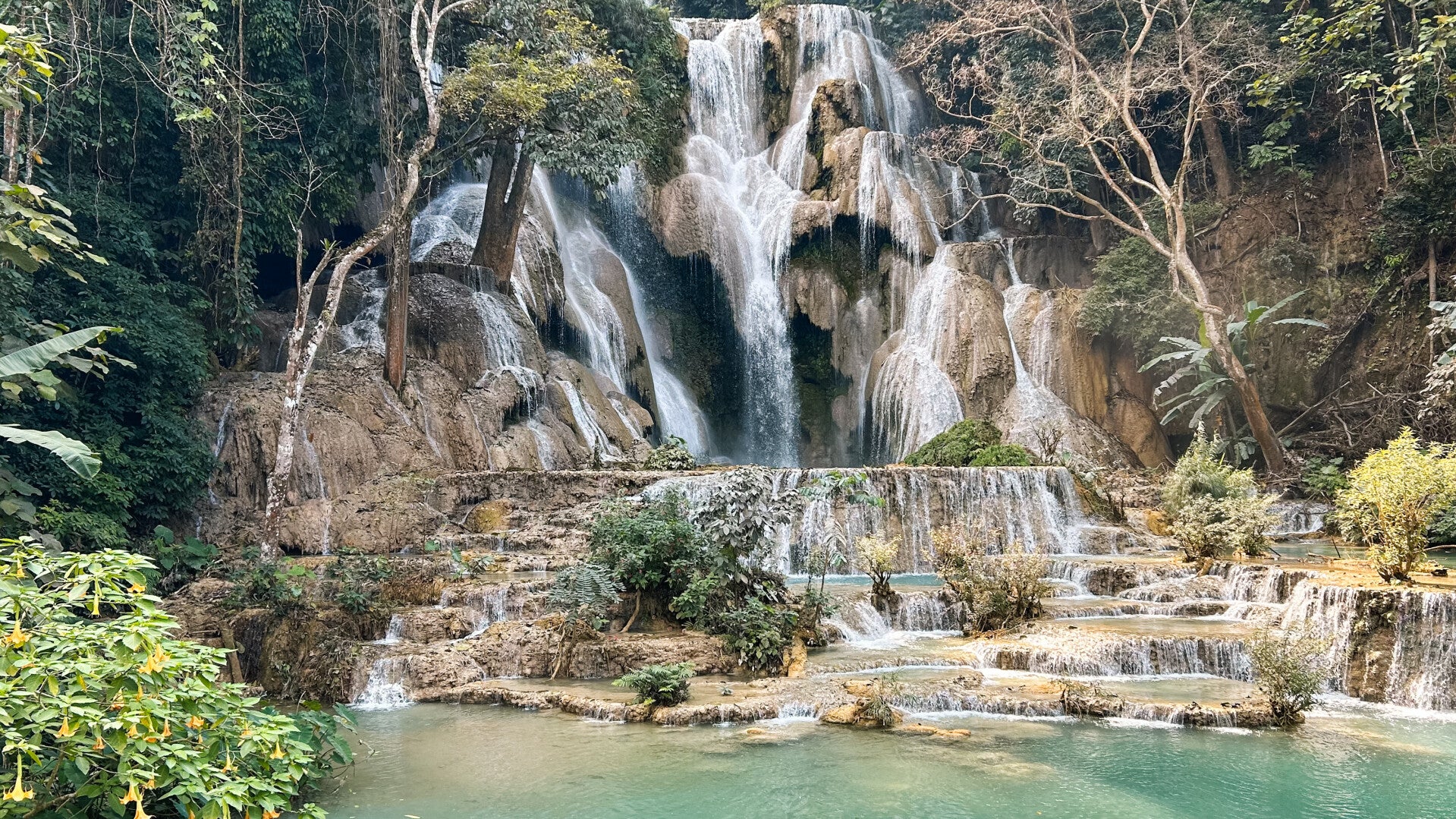 Kuang Si waterval in Luang Prabang, Laos