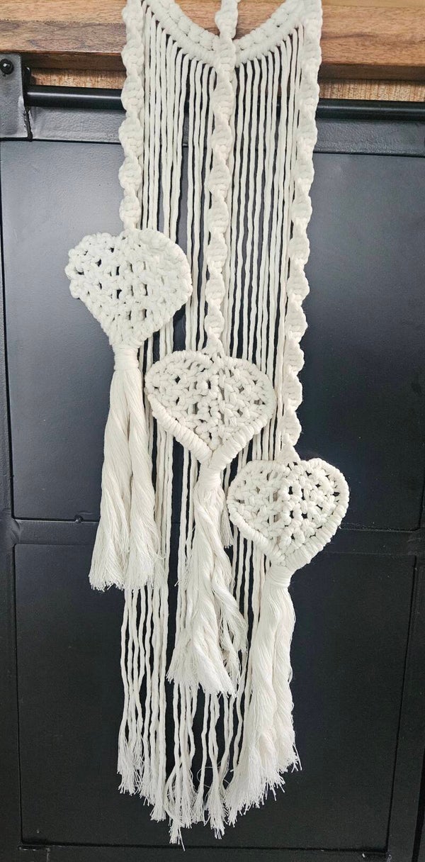 Macrame with Hearts.