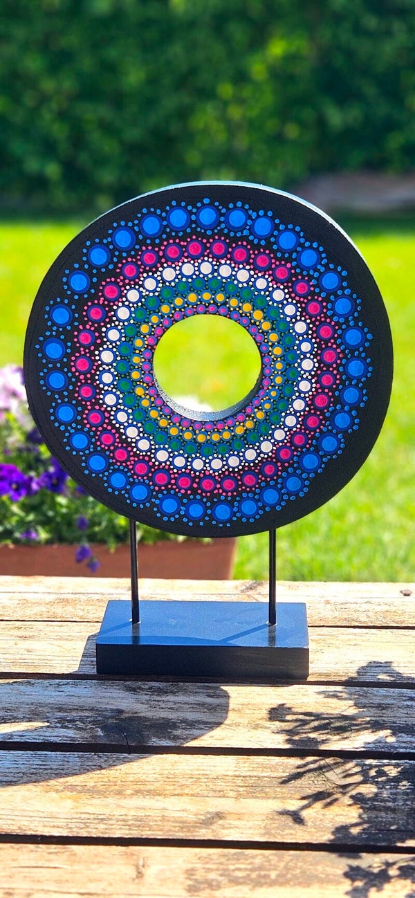 Deco Moodcirkel 2 zijdes met Dotpainting