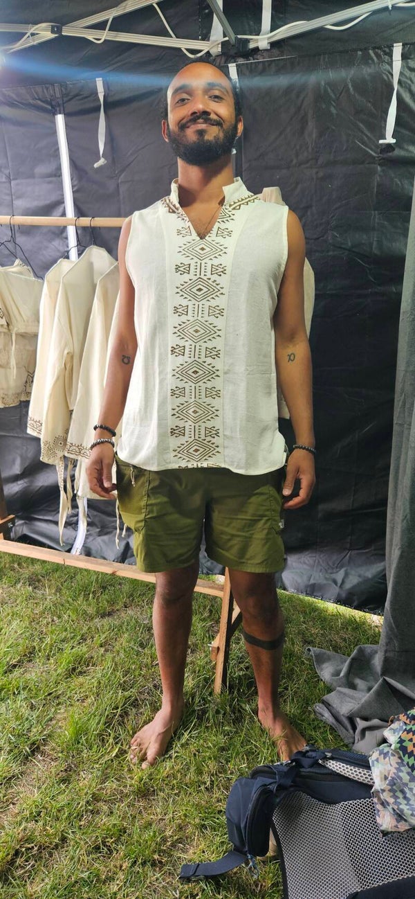 Cotton Shirt for men/ Sleeveless