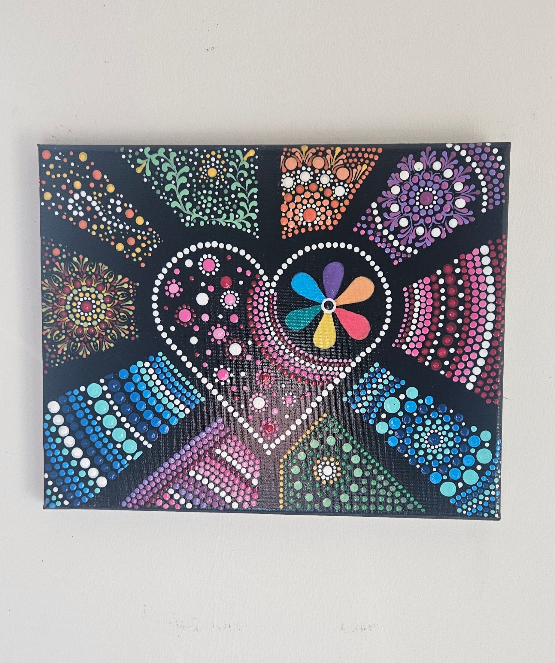 Dotpainting on canvas caled Kushee
