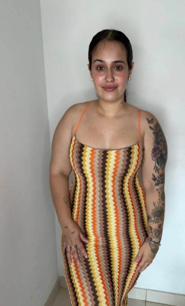 Vestido canela