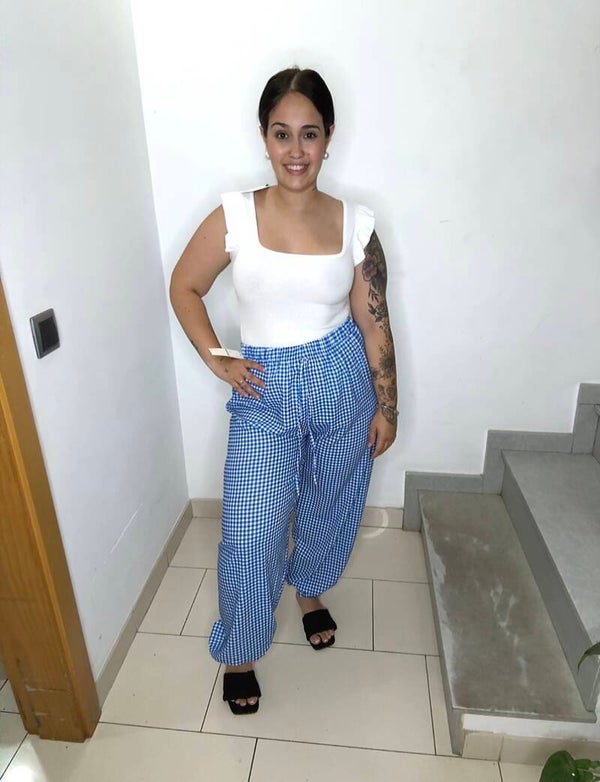 pantalón cuadritos