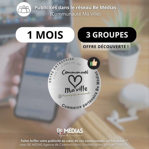 PASS PUBLICITAIRE - Badge 1 mois (3 groupes) Offre découverte