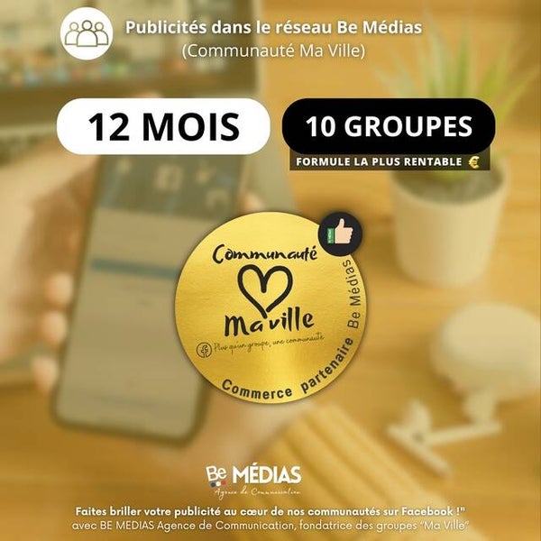 PASS PUBLICITAIRE - Badge 12 mois (10 groupes) + 1 fiche dans notre annuaire pro