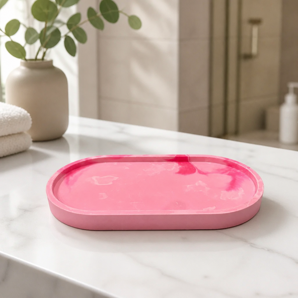 Pretty Pink Serene Swirl Jewelry Holder