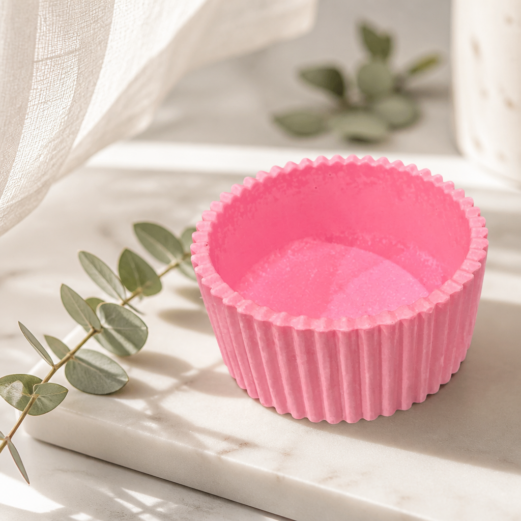 Pretty Pink Fluted Jewelry Holder
