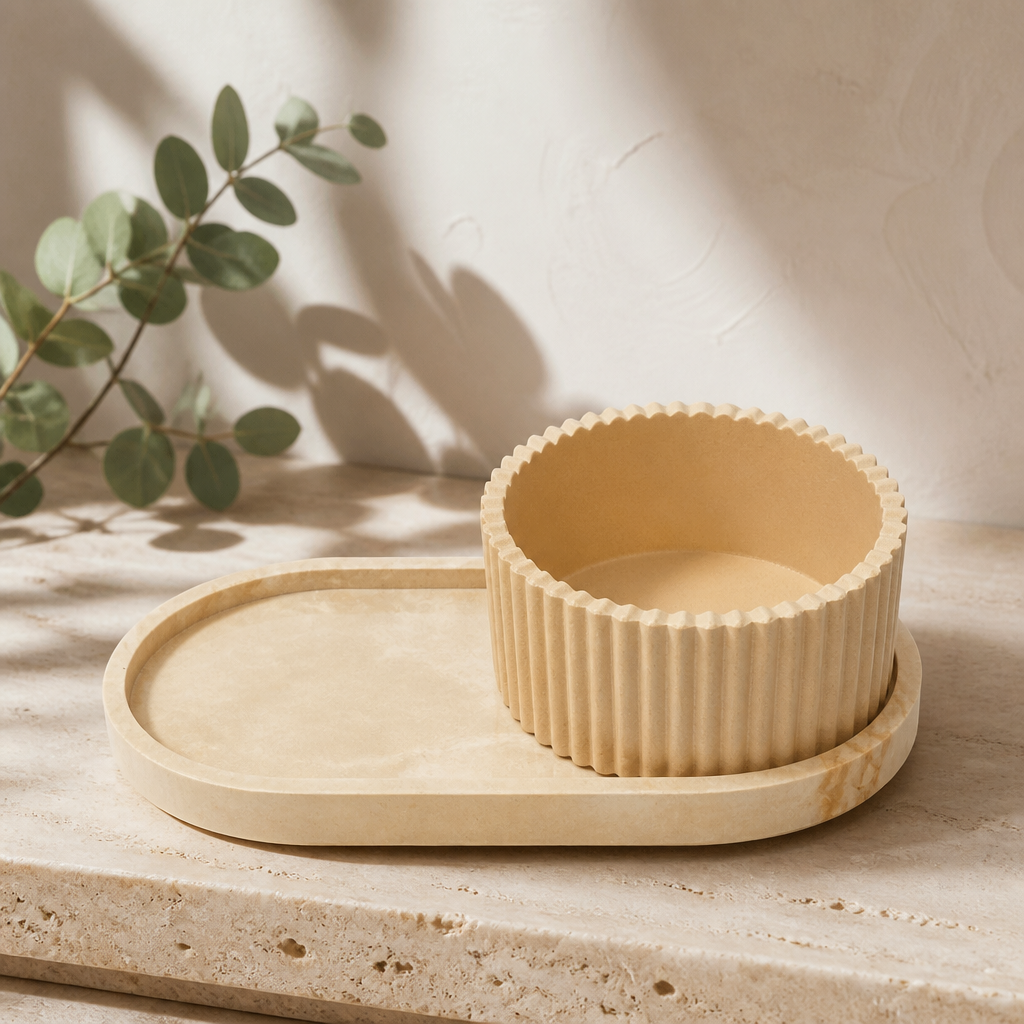 The Caramel Mocha Serene Swirl Vanity Organizers