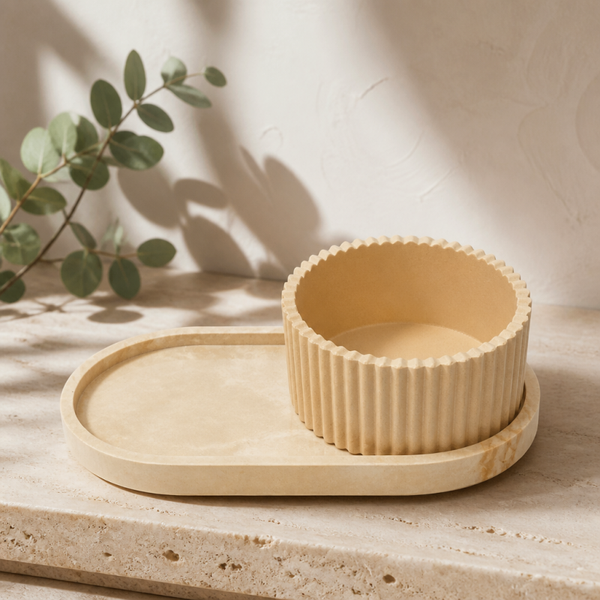 The Caramel Mocha Serene Swirl Vanity Organizers