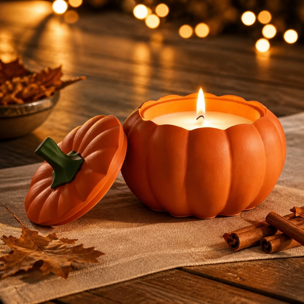 Ceramic Soy Wax Pumpkin Candle