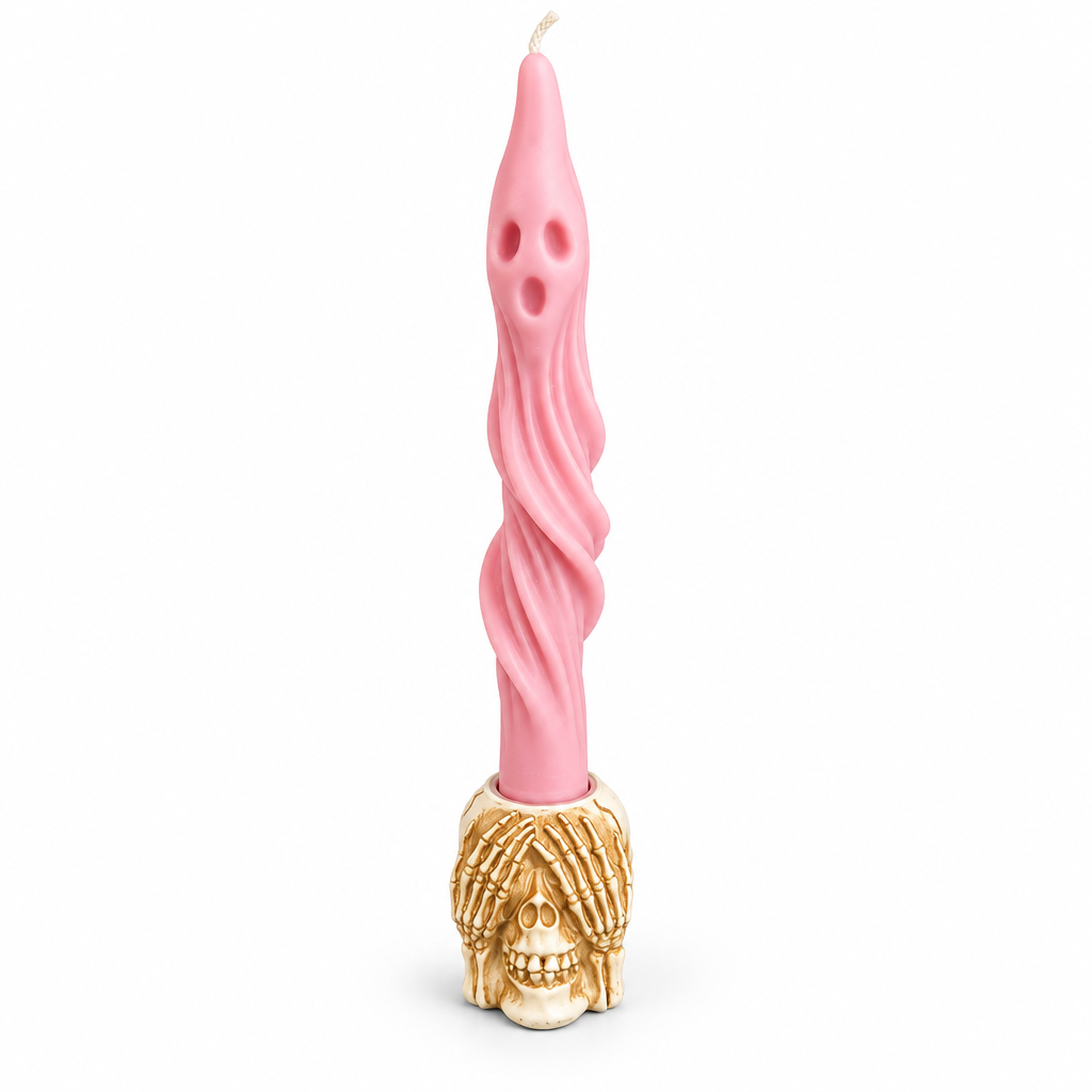 The Ghost Candle & Skull Candle Holder