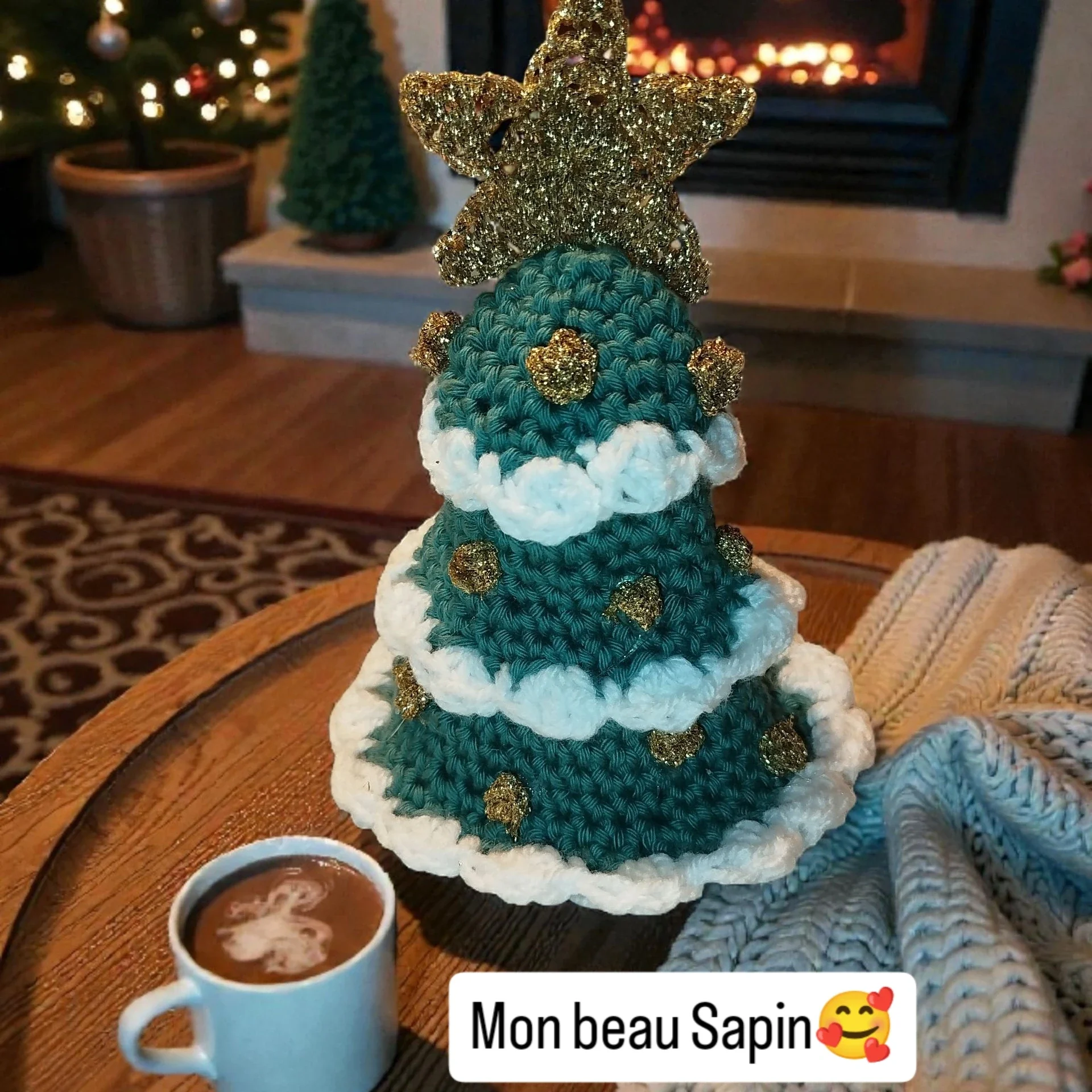 sapin décoration noel en crochet