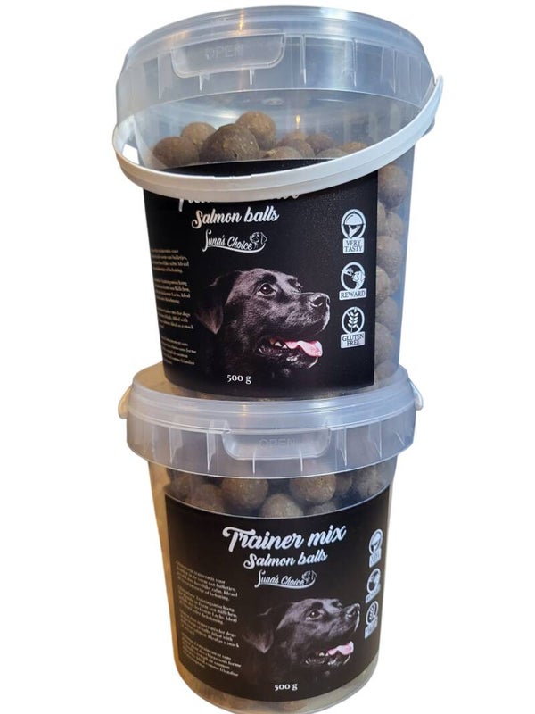 Set  2x Luna's Choice Trainer Mix Zalm Balletjes (glutenvrij)
