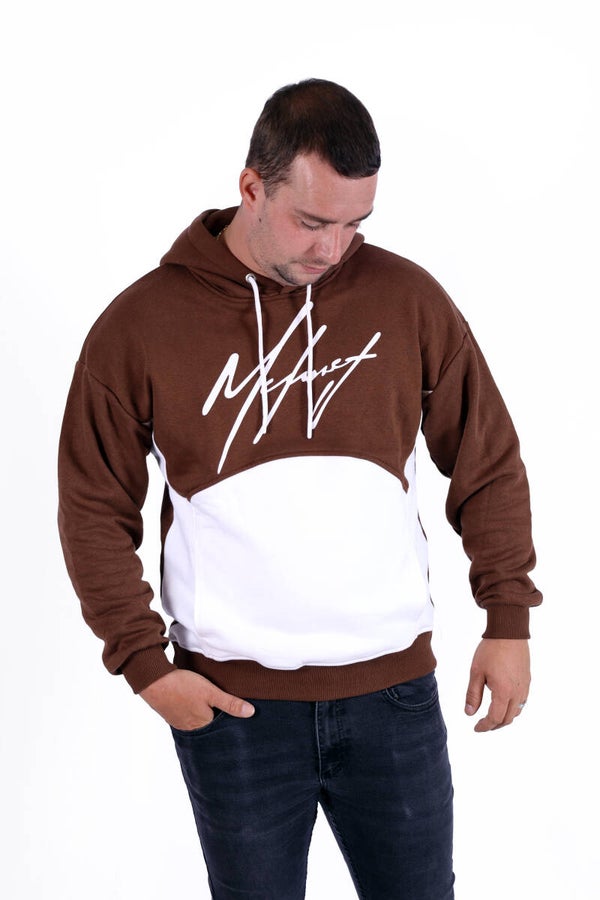 Heren Hoodie Look-a-Like Bruin