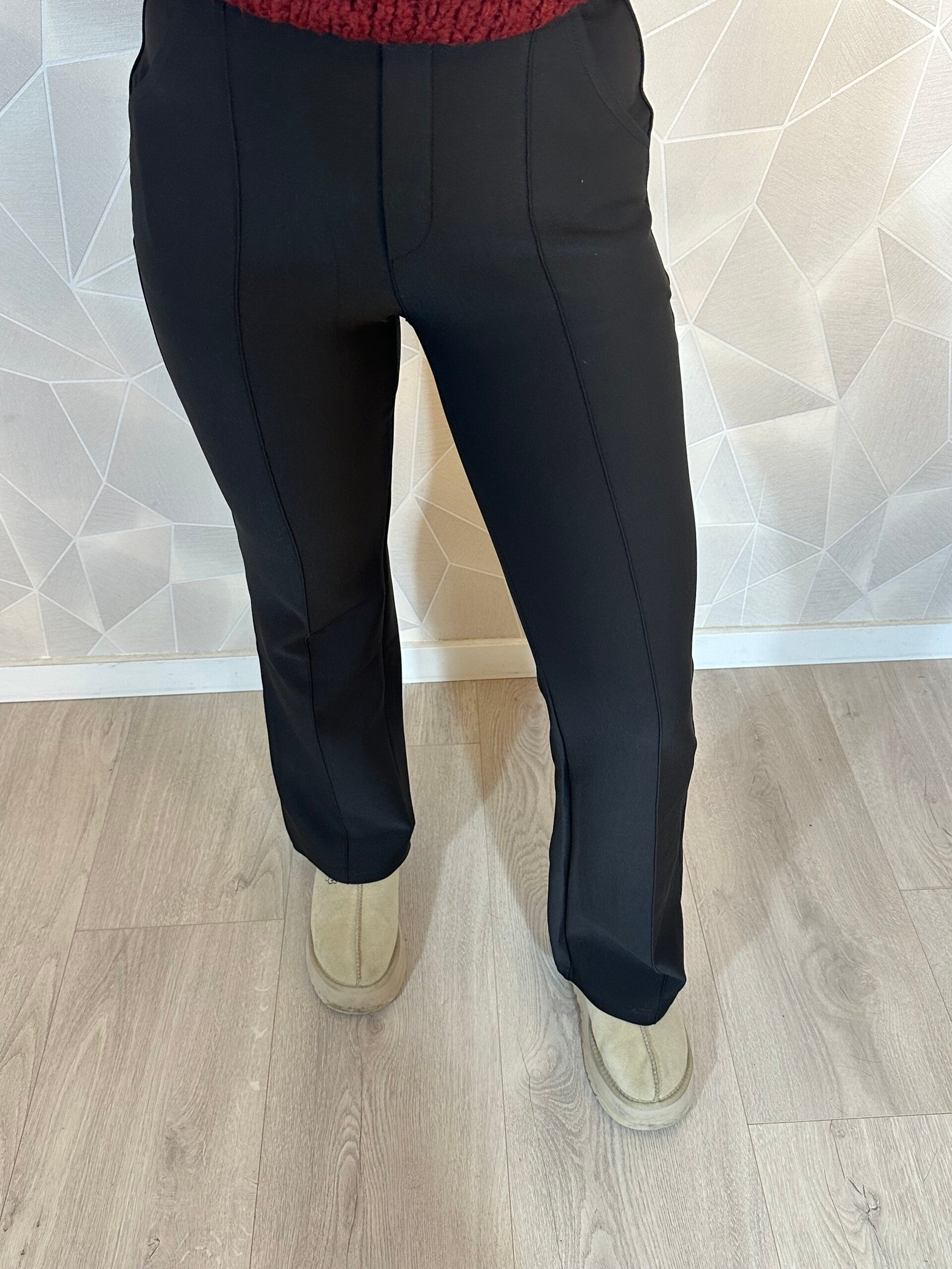 Flair legging Zwart met streep