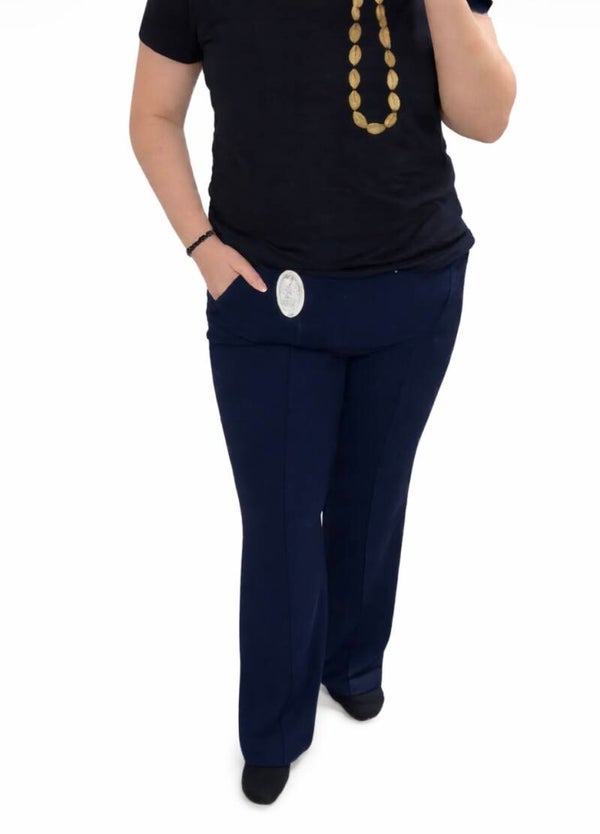 Wide Leg Legging Donker Blauw