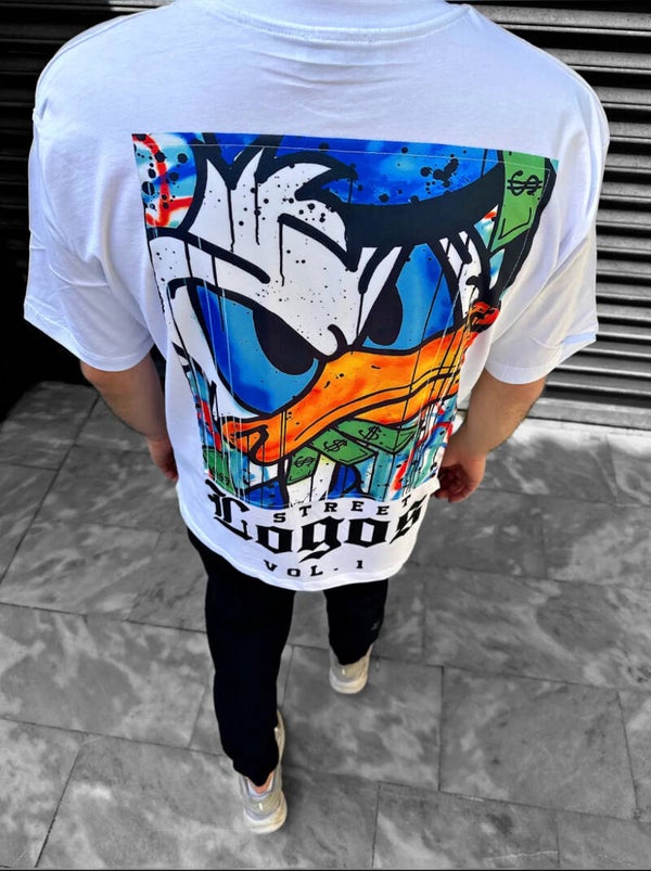 Heren T-Shirt Donald Wit