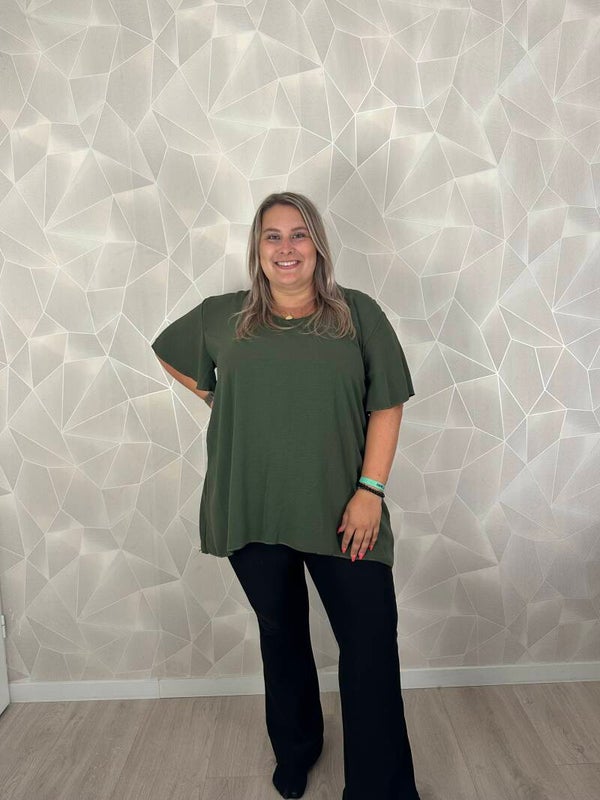 Dames Plussize Blouse Donker Groen