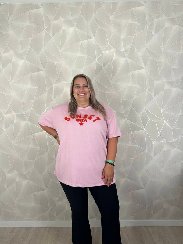 Dames Plussize Sun Set Roze