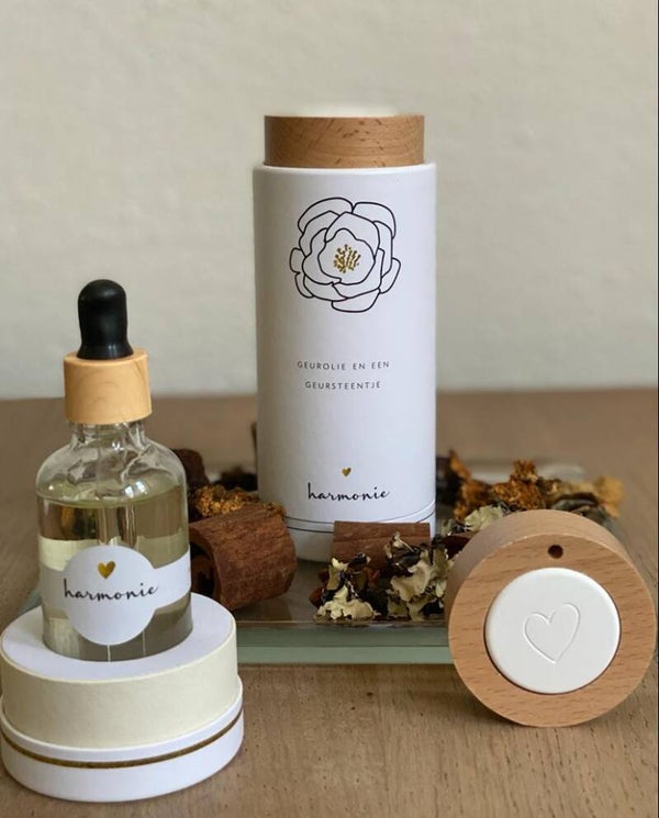 geursteen en geurolie - bloem (blanco)