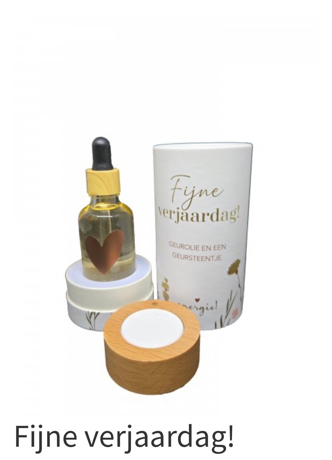 geursteen met olie, fijne verjaardag (gold)