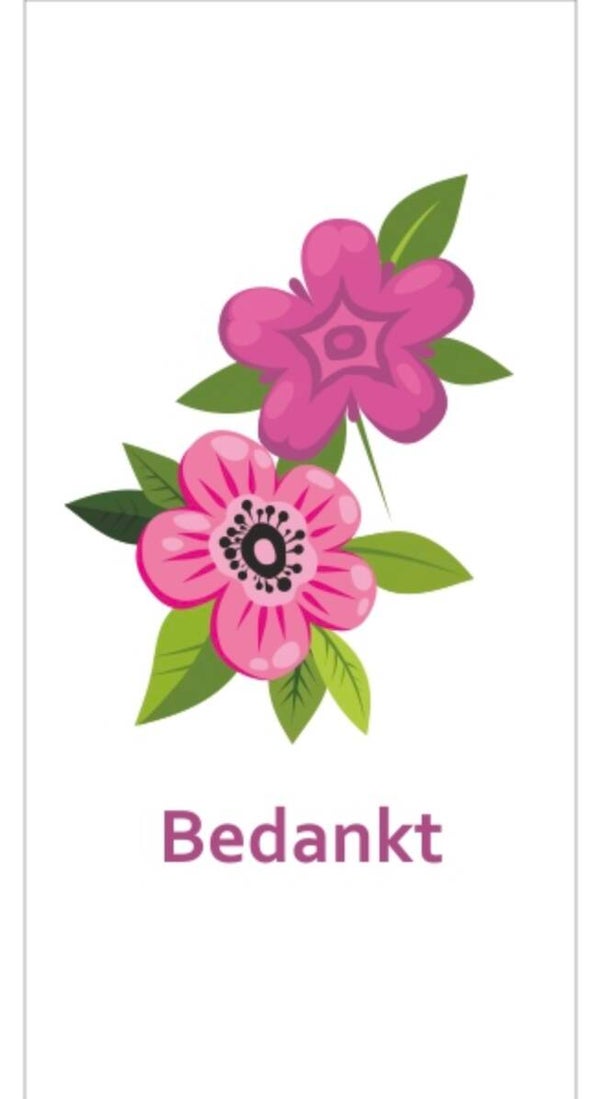 Cadeaukaartje Bedankt