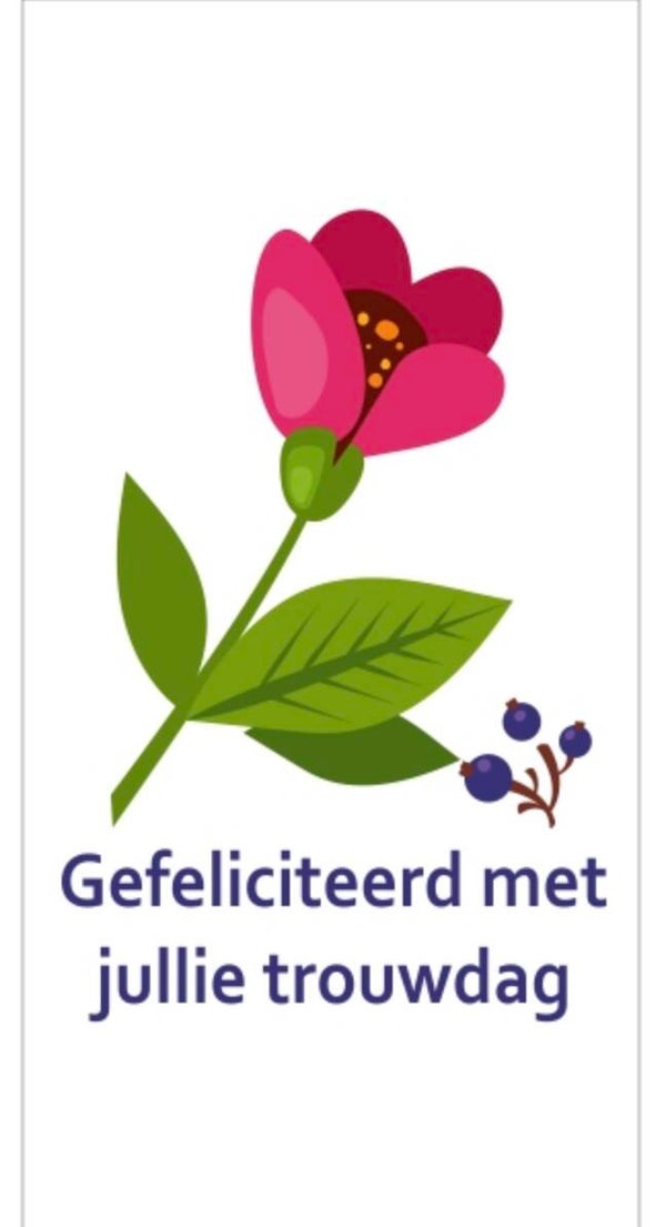 Cadeaukaartje Gefeliciteerd met jullie trouwdag