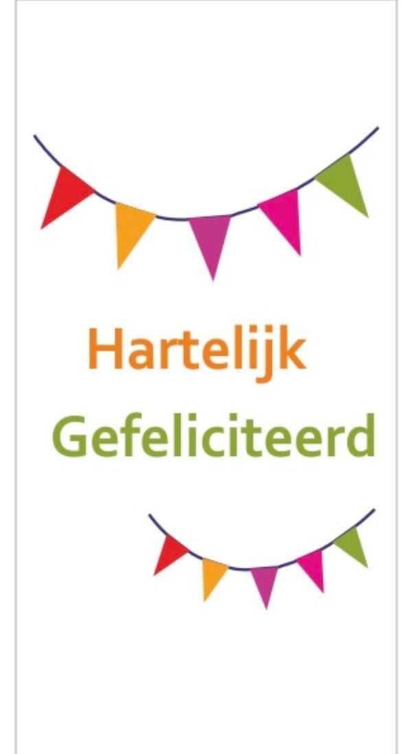 Cadeaukaartje Hartelijk Gefeliciteerd