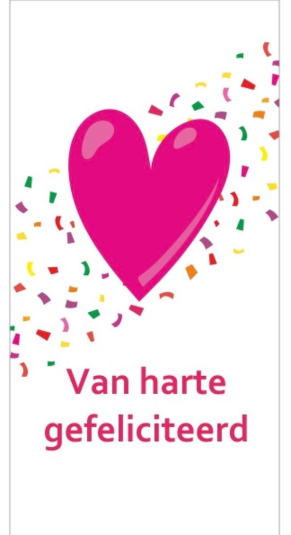 Cadeaukaartje van harte gefeliciteerd