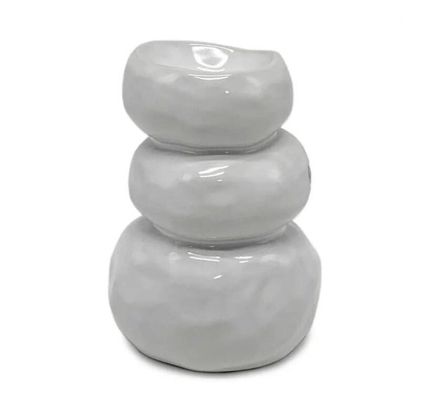 Wax-,oliebrander Henge wit