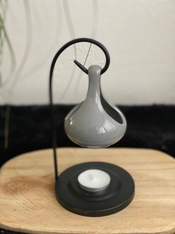 Wax-oliebrander licht grijs