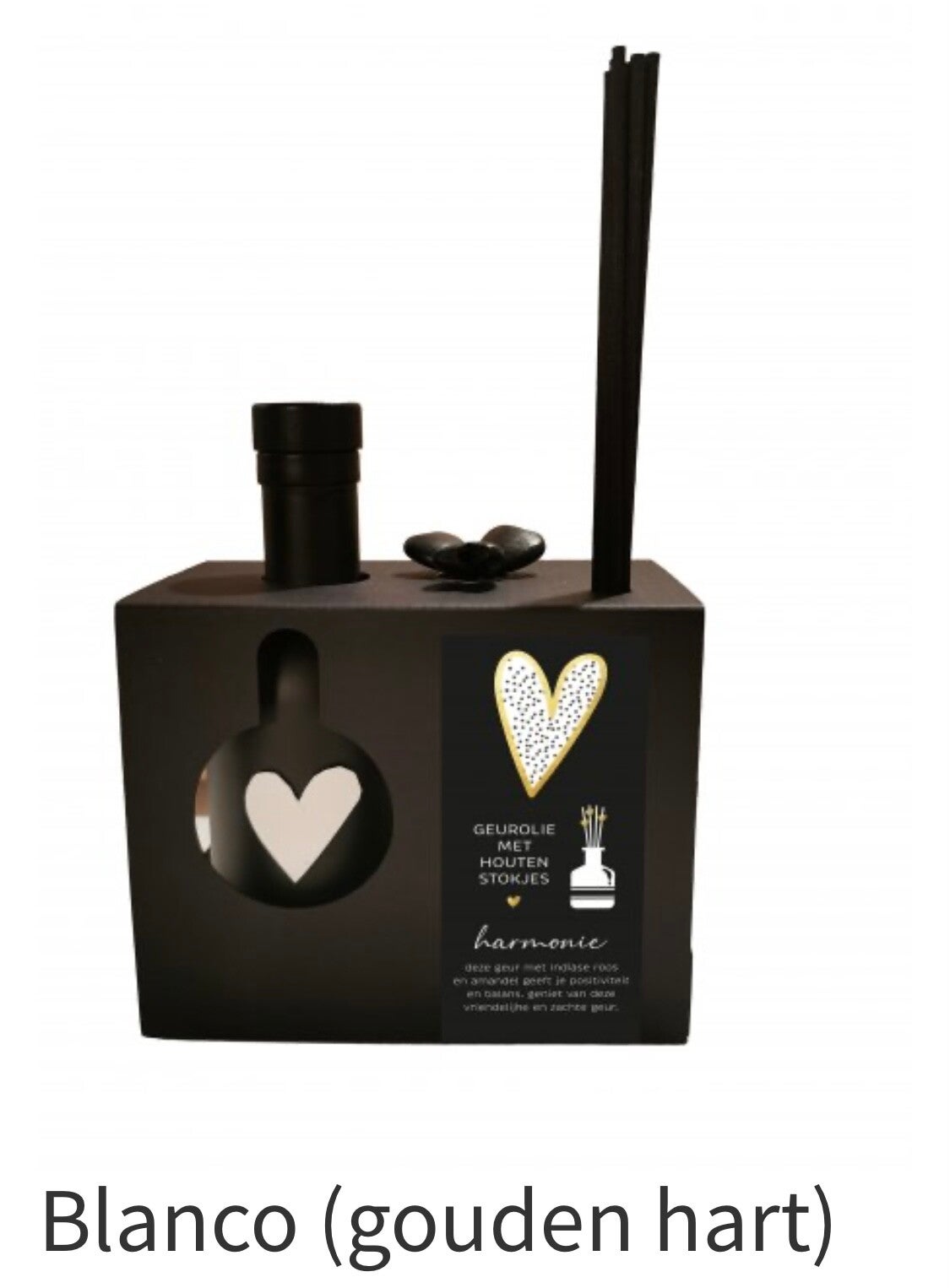 Geurstokje Gouden  hart - Black Edition