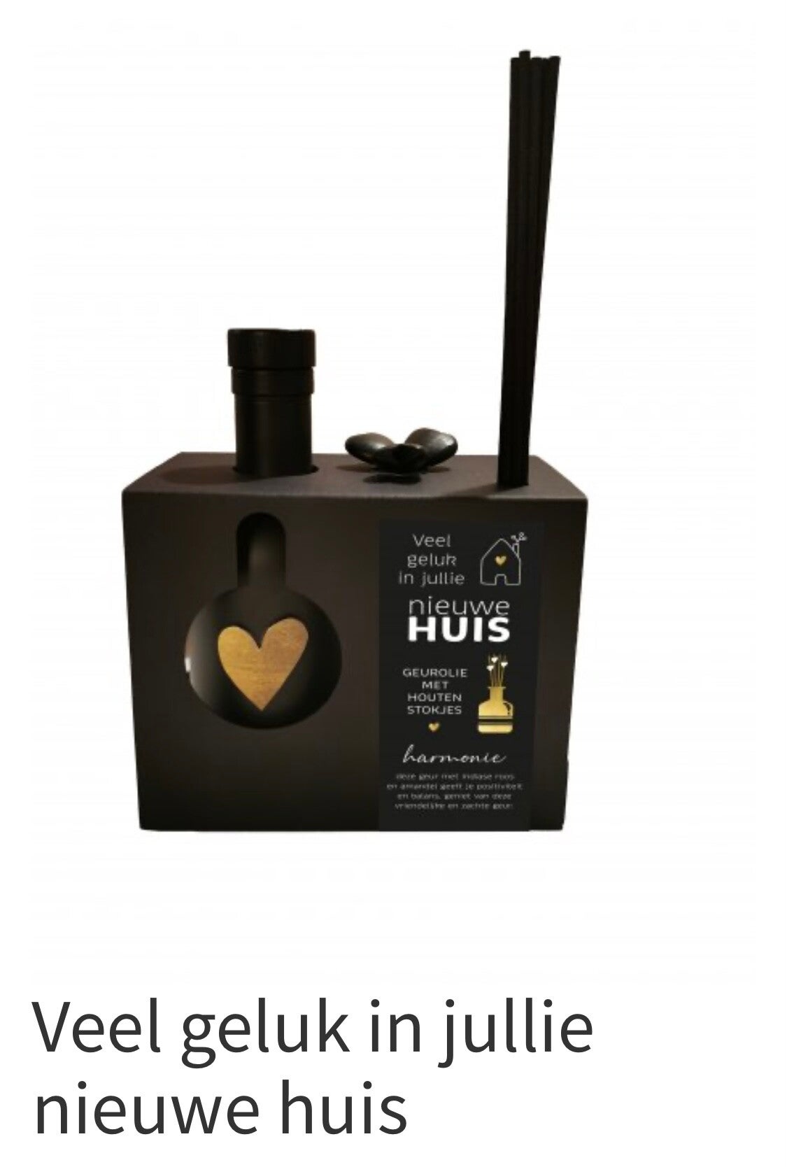 Geurstokje Veel geluk in jullie nieuwe huis- Black Edition