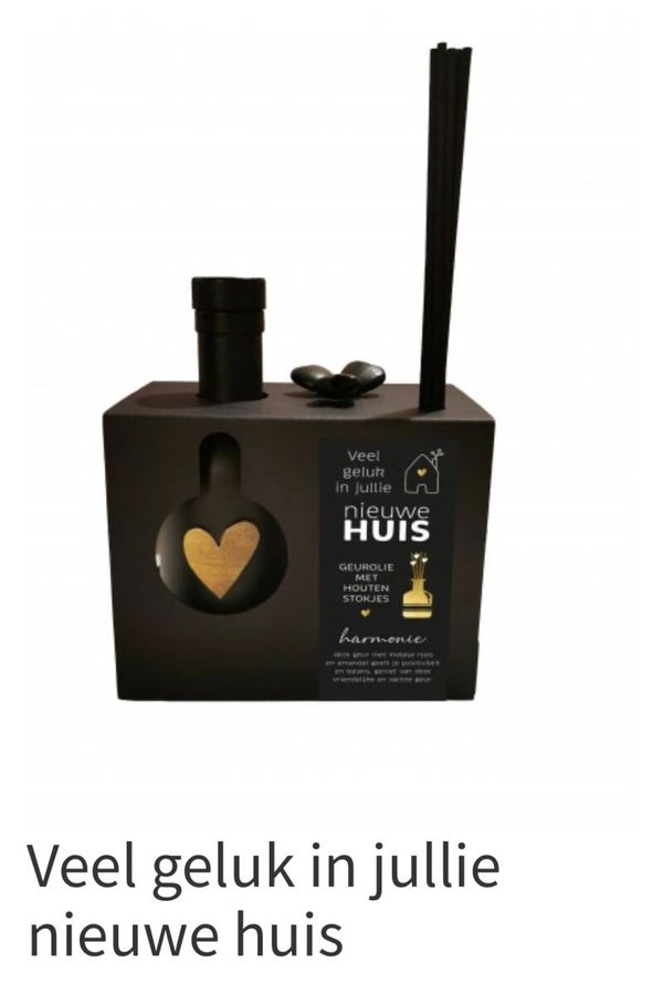 Geurstokje Veel geluk in jullie nieuwe huis- Black Edition