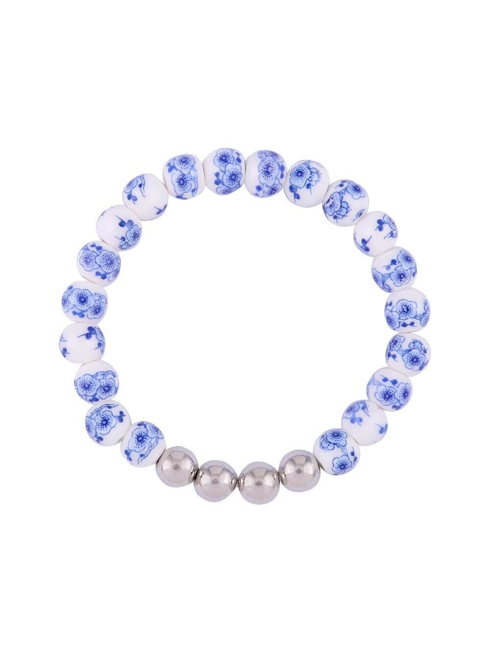 Heinen Delfts Blauw armbandje zilver