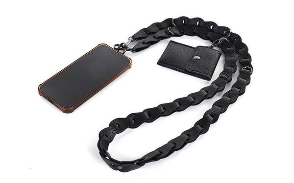 Telefoonkoord leer Jip black