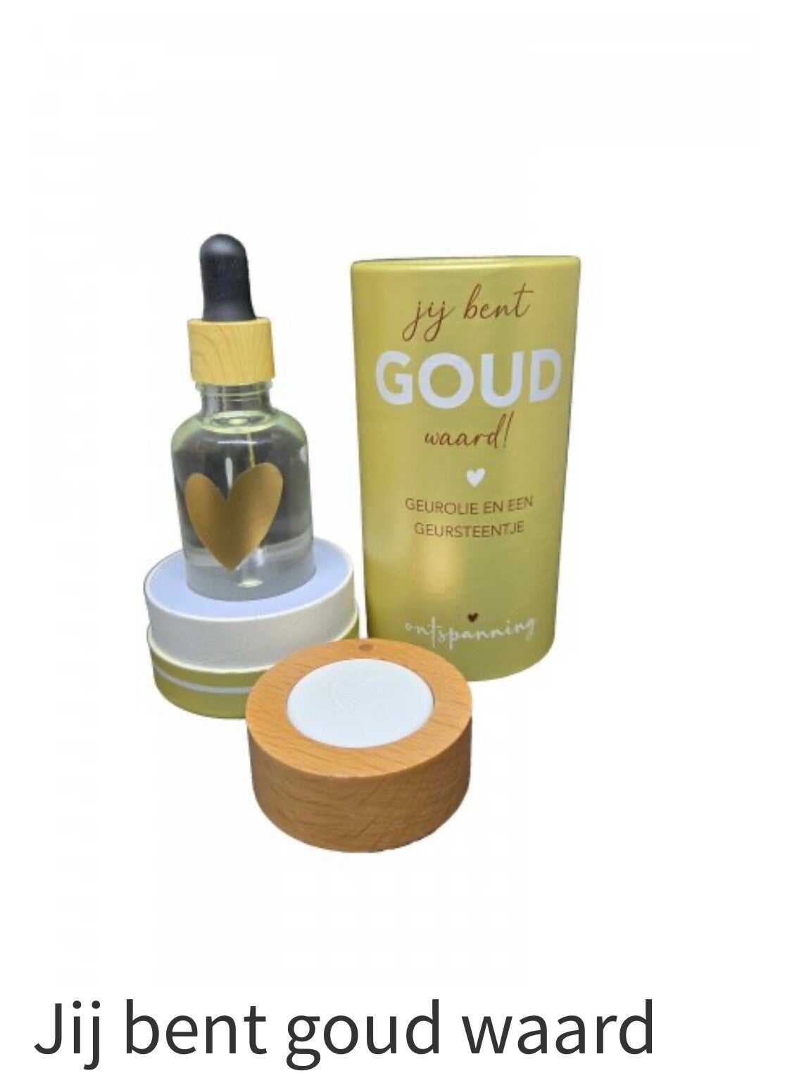 geursteen met olie Jij bent goud waard (gold)