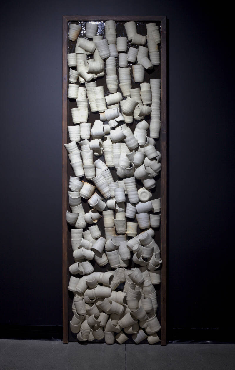 Ceramic, epoxy, wood,