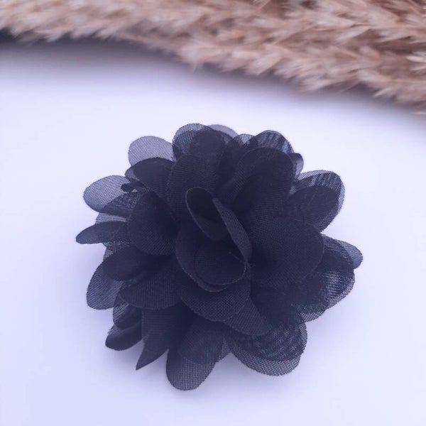Haarbloem zwart 7cm