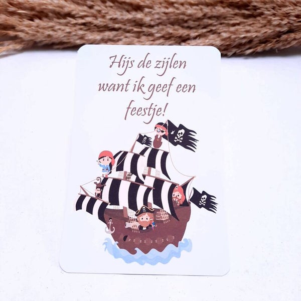 Uitnodigingen piraat