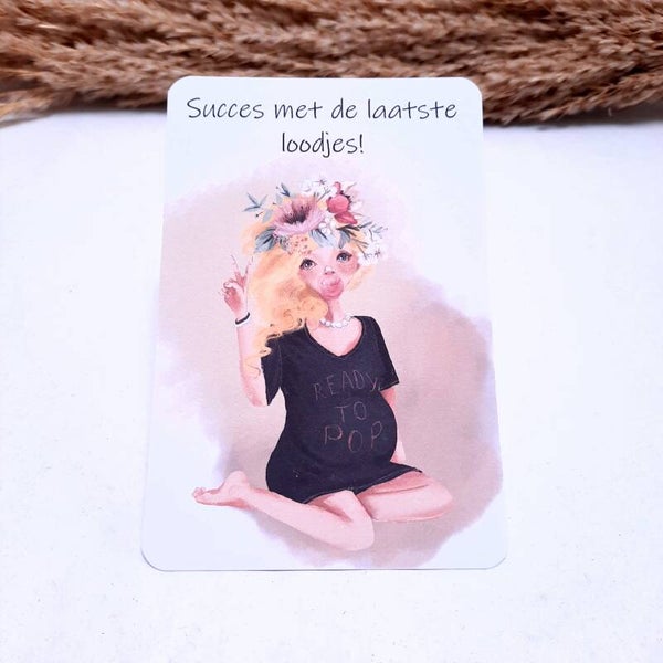 Kaartje laatste loodjes bubble gum