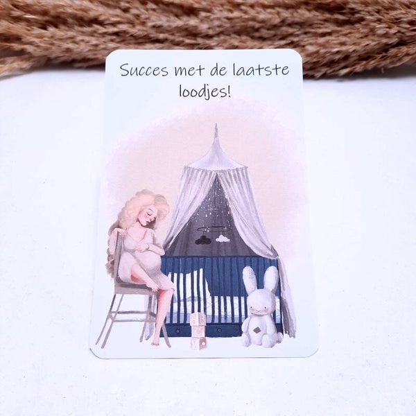 Kaartje laatste loodjes babykamer