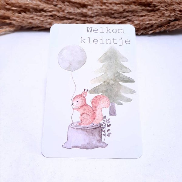 Kaartje welkom kleintje jongen