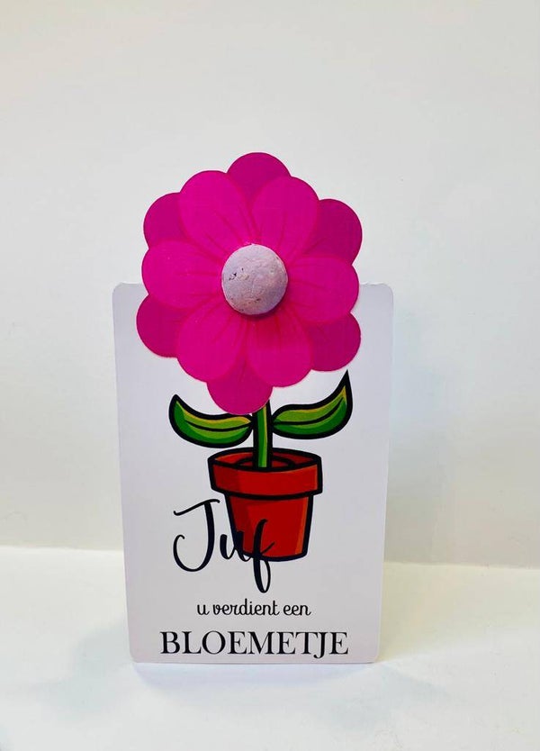 Zaadbommetjes kaart bloem