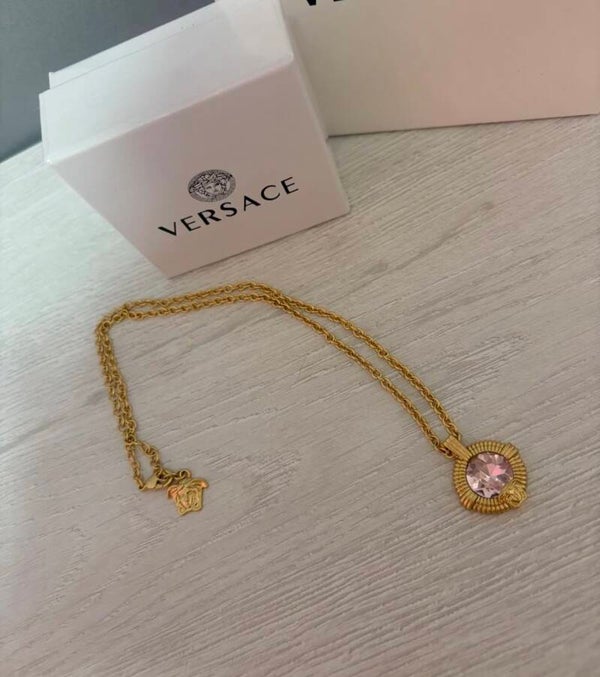 Colgante versace diamante rosa