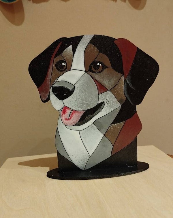 Tête de chien collection Mozaik