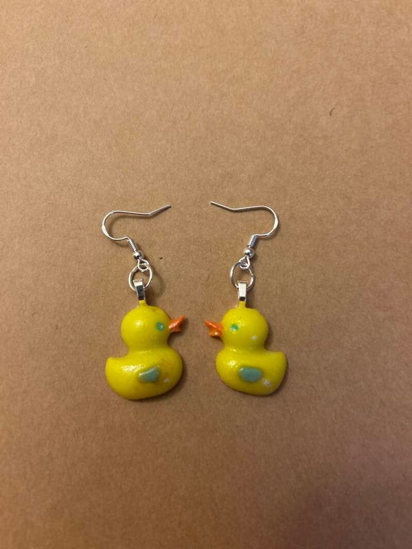 Duck Glass Earrings