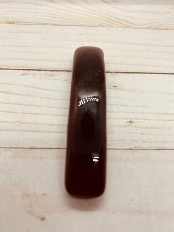 Translucent Red Glass Barrette