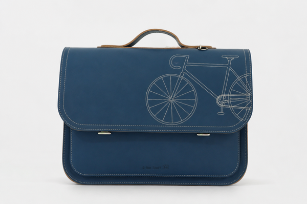 *Lederen lagere school boekentas FIETS Petrol Own Stuff